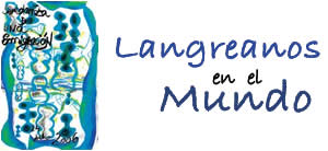 Logotipo Langreanos en el Mundo